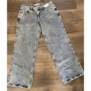 Hollister LOW-RISE MEDIUM WASH BAGGY Soft JEANS Women's 12 Long / 31 Long